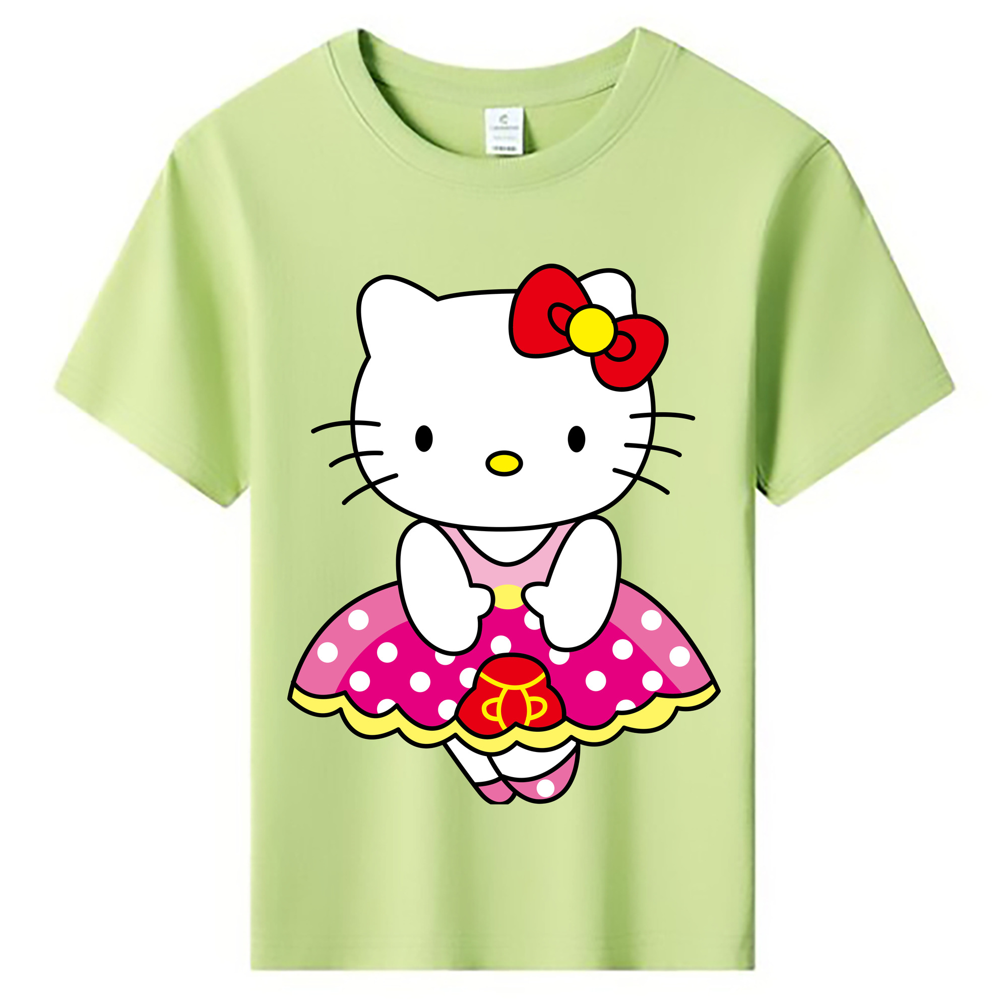 （画像用） Hello Kitty ハローキティ 綿100％キッズTシャツ（フロントプリント）